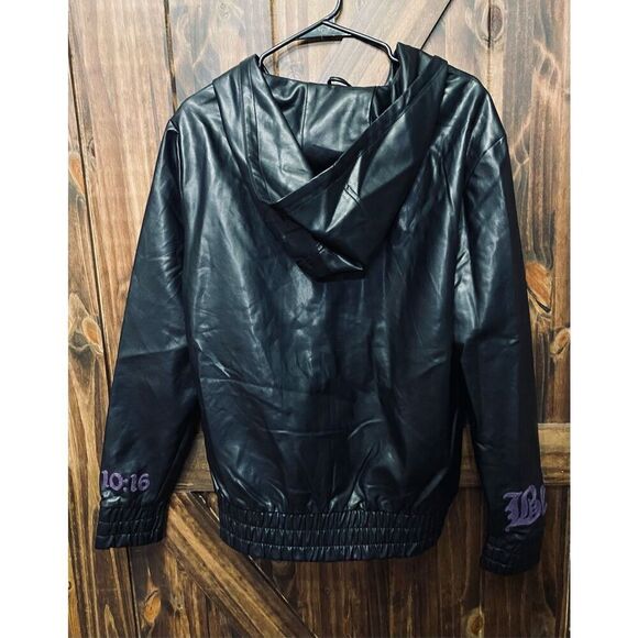 dcpl Vegan Leather Streetwear Jacket Black Men’s Size M - Picture 4 of 8